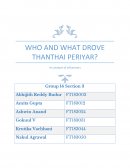 Who and What Drove Thanthai Periyar?