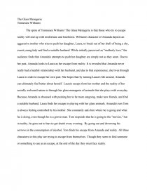 the glass menagerie essay