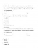 Evaluation of Restaurants Questionnaire