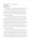 Mgt 330 - Four Functions of Management
