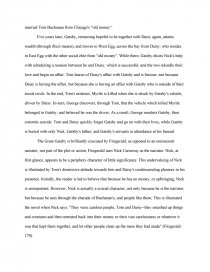 great gatsby book report essay