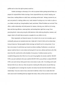 essay on cohabitation before marriage