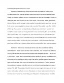 Nursing Leadership/management Descriptive Paper