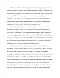 Compare contrast essay music