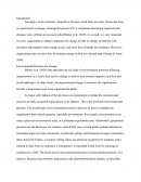 Organization Change and Development - Environmental Pressures for Change