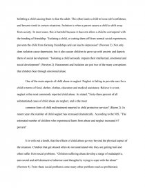 Реферат: Child Abuse Essay Research Paper Screaming violently