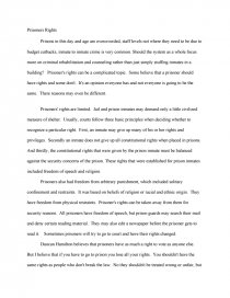 does prison work essay