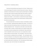 Ethics Paper - Conceptualizing a Business