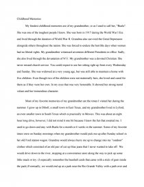 childhood memories personal essay essay childhood memories essay