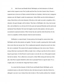 compare and contrast the characters of john proctor and randle p essay preview compare and contrast the characters of john proctor and randle p mcmurphy as heroes
