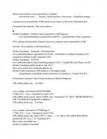 what is the corporate social responsibility of jollibee essay essay on social responsibility