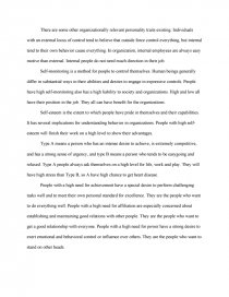 personal characteristics essay