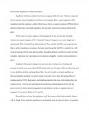 Government Regulation of Tobacco Products
