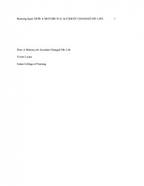 essay about an accident that changed my life