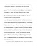Reseña De Estudio: Word Processing as an Assistive Technology Tool for Enhancing Academic Outcomes of Students with Writing Disabilities in the General Classroom