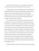 Reseña De Estudio: Word Processing as an Assistive Technology Tool for Enhancing Academic Outcomes of Students with Writing Disabilities in the General Classroom