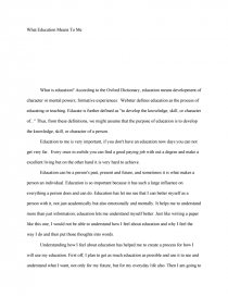 what is education essay what does it mean to be educated essay