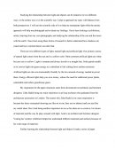 The Relationship Between Light and And Object