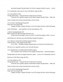 Gangster Disciple 17 Laws