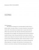 Conflict Management