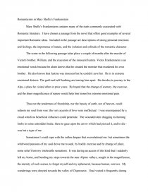 essays on frankenstein romanticism