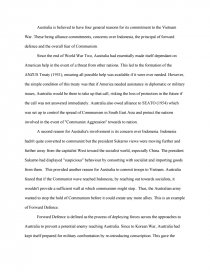 reasons for australian involvemen in the vietnam war essay vietnam war essay