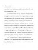 Army Accountability - Report on Accountability