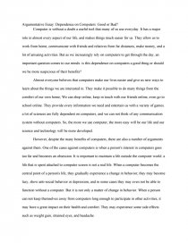 dependence on computers good or bad essay dependence on computers essay
