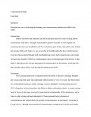 Essay on Communication