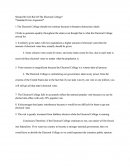 Should We Get Rid of the Electoral College? *standard Form Argument*