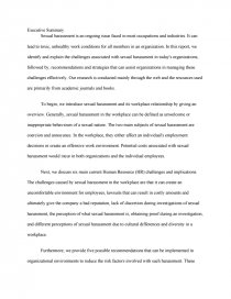 Реферат: Sexual Harrassment Essay Research Paper Sexual Harassmentin