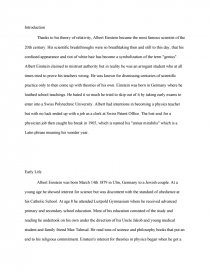 Реферат: Einstein Essay Research Paper Einsteins MindEinstein The