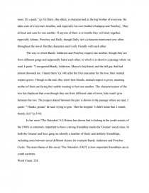 Loyalty in the outsiders essay picture