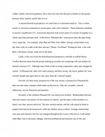 sociology essay on pleasantville