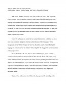 Analysis of Amy Tam and Gloria Anzaldua