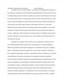 The Role of Agriculture on the Economy