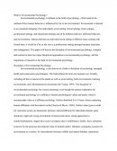 What Is Environmental Psyschology?