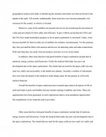 the advantages and disadvantages of space exploration-essay