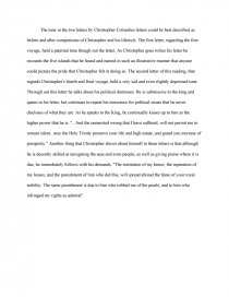 the tone of christopher columbus letters essay christopher columbus essay