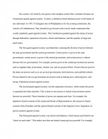 how does the constitution guard form tyranny essay how does the constitution guard form tyranny essay