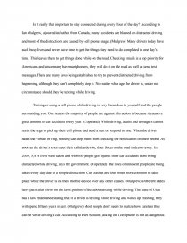 don t text and drive essay