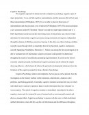 Cognitive Psychology