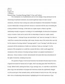 Research Paper: Extending Marriage Rights to Gays and Lesbians