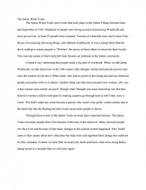 Реферат: The Witchcraft Hysteria Essay Research Paper The Реферат: The Witchcraft Hysteria Essay Research Paper The