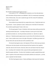 how did the constitution guard against tyranny dbq answers pdf