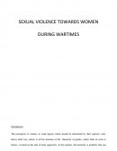 Sexual Violence Towards Women During Wartimes
