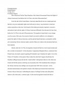 How Effectively Did the Three Branches of the Federal Government Protect the Rights of African Americans from Before the Civil War to the End of Reconstruction?