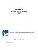 Project Plan Filming “lost in Madrid”