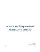 International Expansion of Bharti Airtel Limited