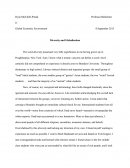 Global Economic Environment
